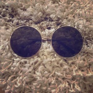 Chloe Carolina Round Wire Metal Sunglasses